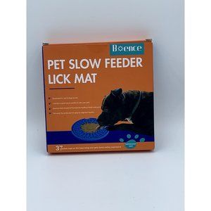 Dog Pet slow feeder lick mat, 2 pack, Suction Cup Base, Orange, Green